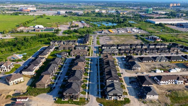 an aerial view of houses